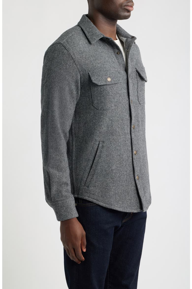 Forest Twill Wool Blend Shirt, Alternate, color, CHARCOAL TWILL