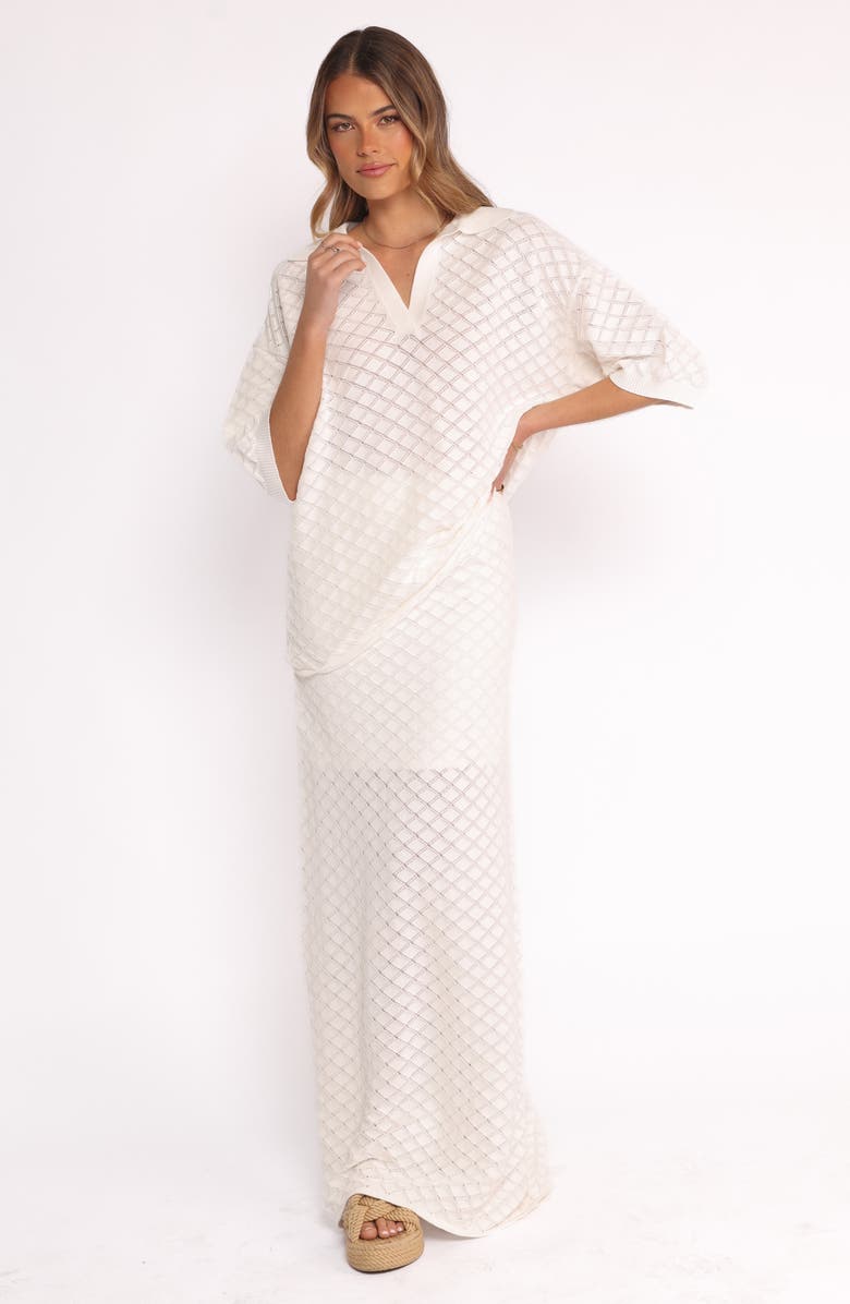 Petal & Pup Meera Pointelle Knit Top, Alternate, color, White