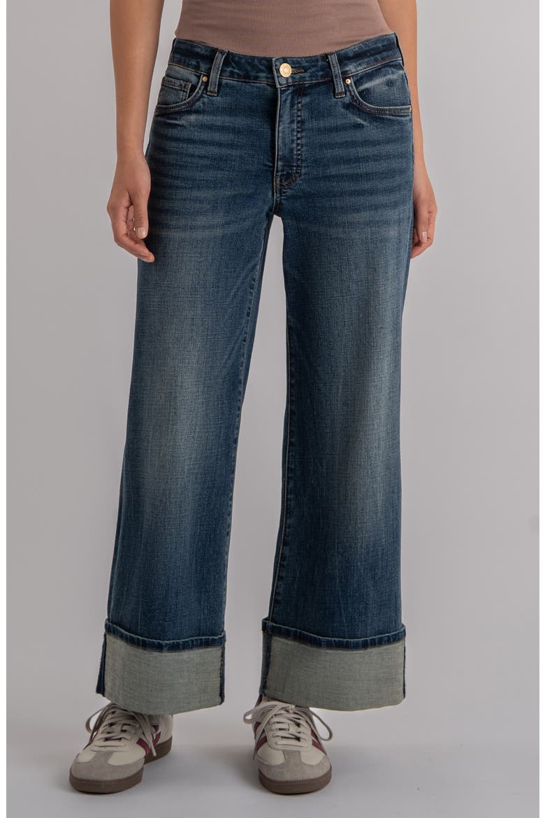 Meg Cuffed High Waist Wide Leg Jeans, Main, color, INTERCONNECTED