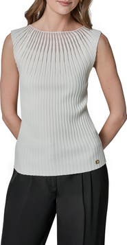 Donna Karan New York Ribbed Sleeveless Sweater