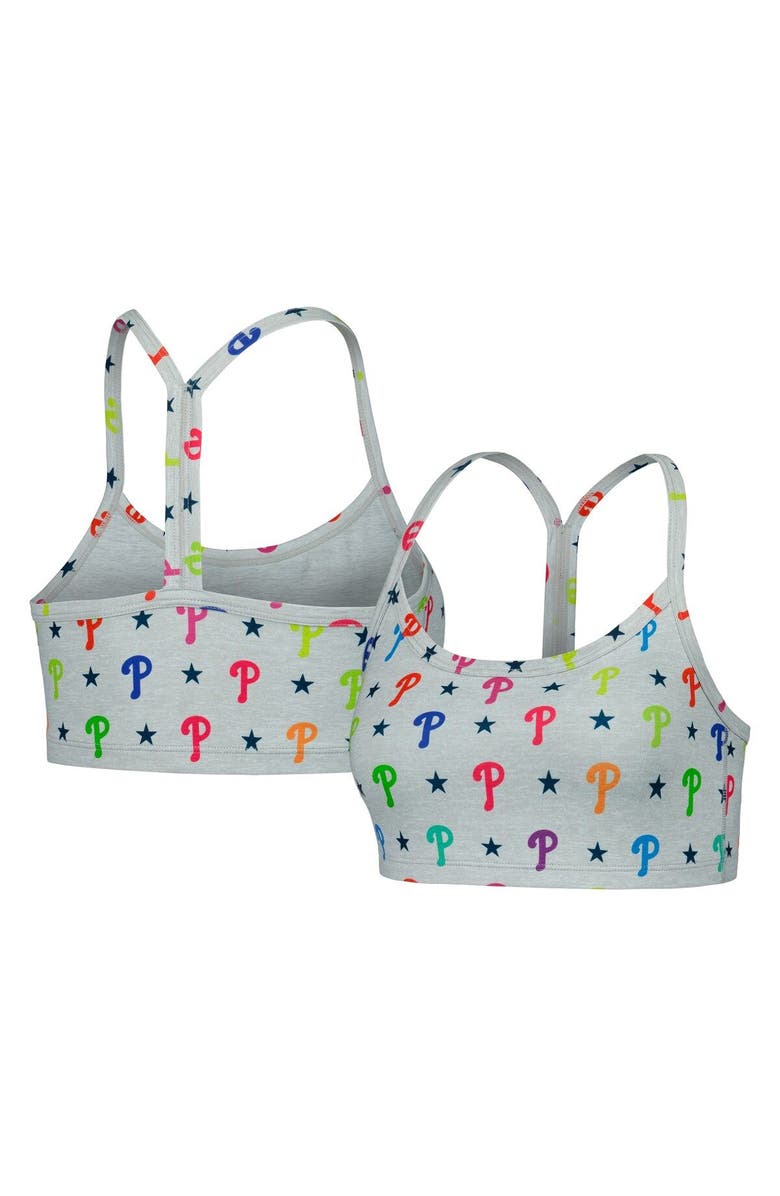 Terez Women's Terez Gray Philadelphia Phillies TLC Rainbow Bra, Main, color, Gray