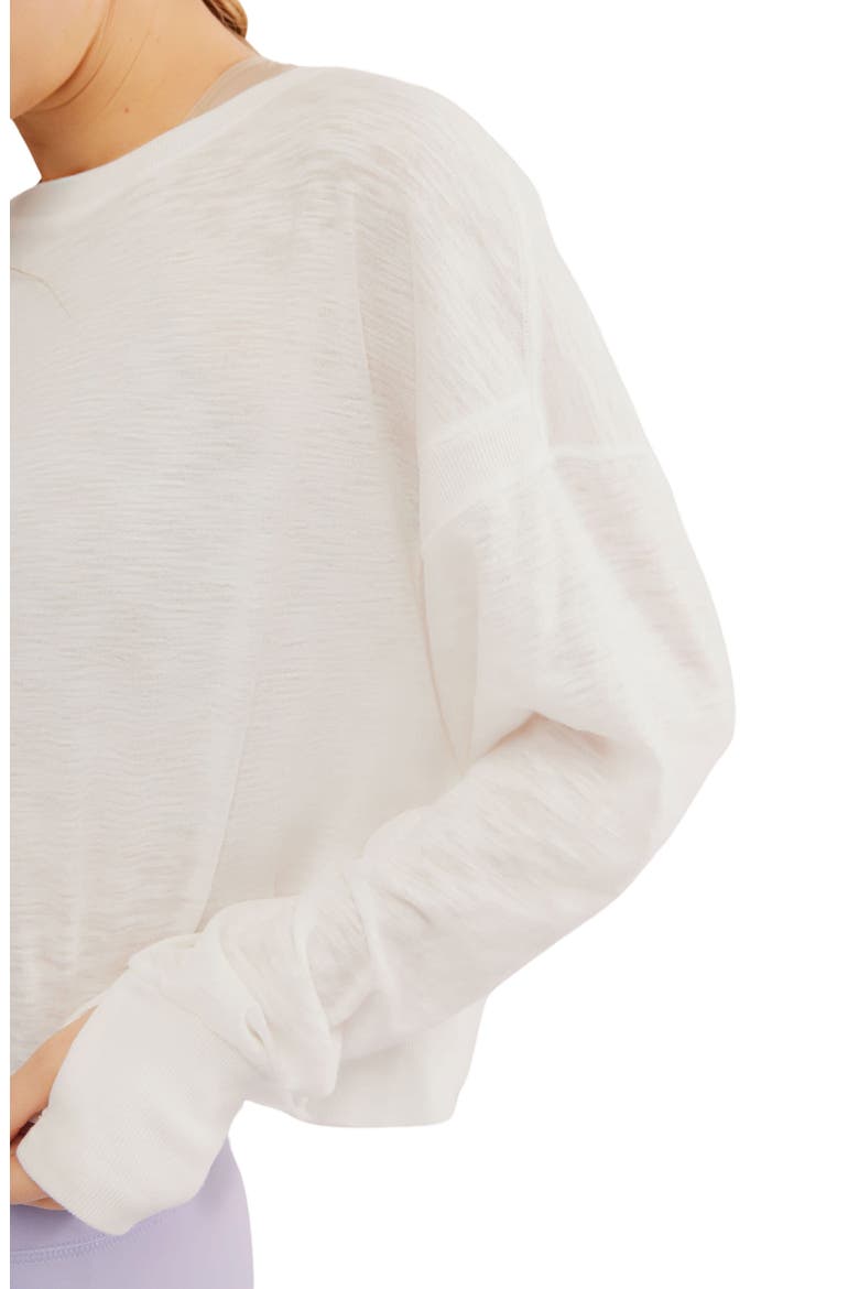 FP Movement My Time Layer Open Back Crop Top, Alternate, color, WHITE