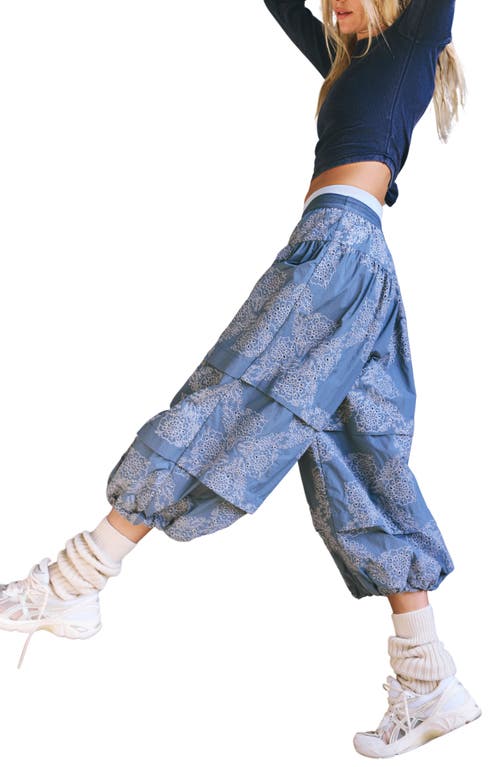 Shop Free People Fp Movement Gonna Love Me Eyelet Crop Joggers In Skyline