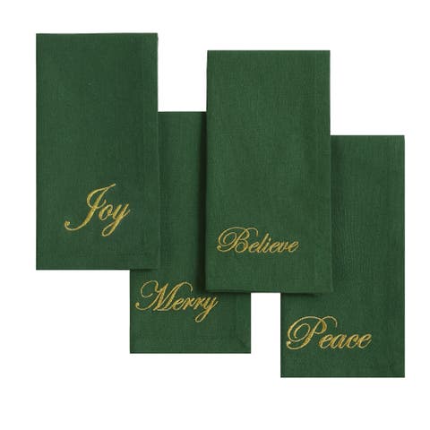 Holiday Sentiments Napkins Set Of 4