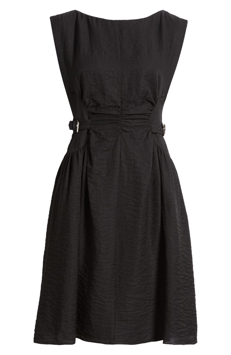 Vince Camuto Sleeveless Crepe Fit & Flare Dress, Alternate, color, Black