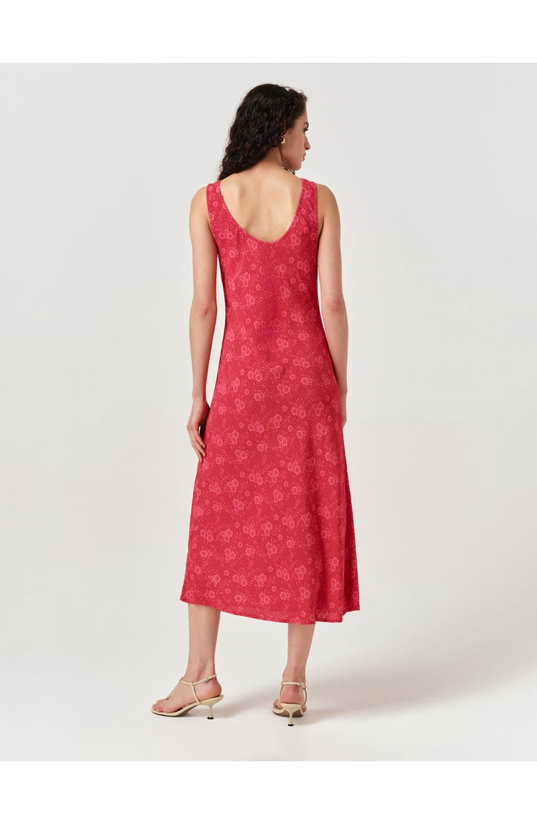 Ghost London Paloma Crepe Midi Slip Dress, Alternate, color, Pink Dotty Floral