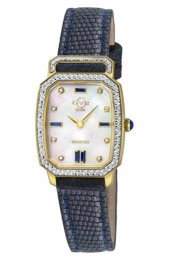 GV2 Pavia Diamond Leather Strap Watch, 25mm x 29mm