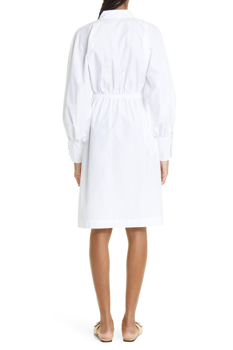 Long Sleeve Cotton Poplin Shirtdress, Alternate, color, 01- WHITE