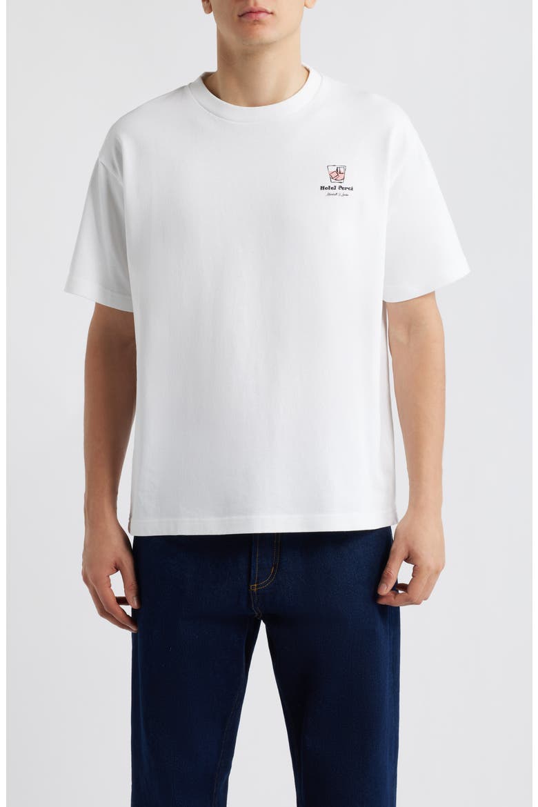 Hotel Bistro Oversize T-Shirt, Main, color, WHITE