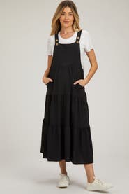 PinkBlush Button Sling Tiered Midi Dress