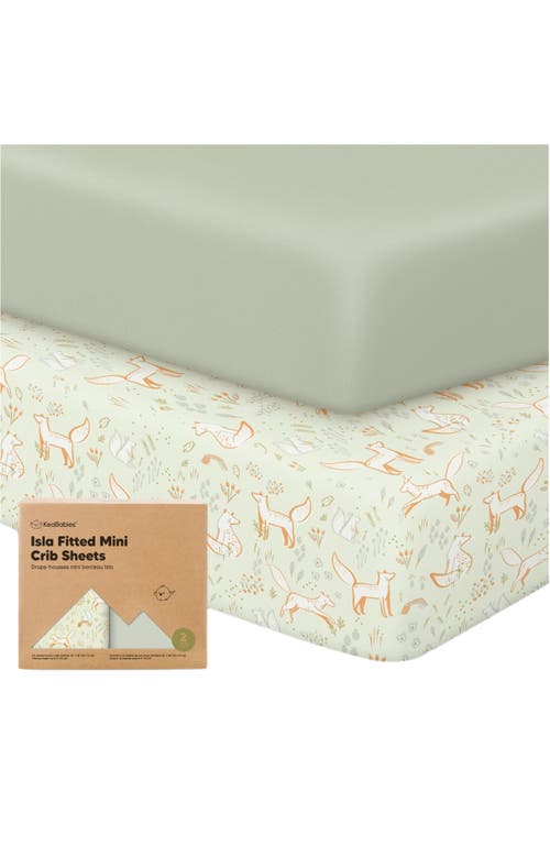 KeaBabies Isla Fitted Mini Crib Sheets in Foxtrot 