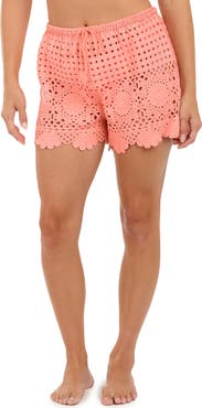 Citrus Crochet Cover-Up Shorts