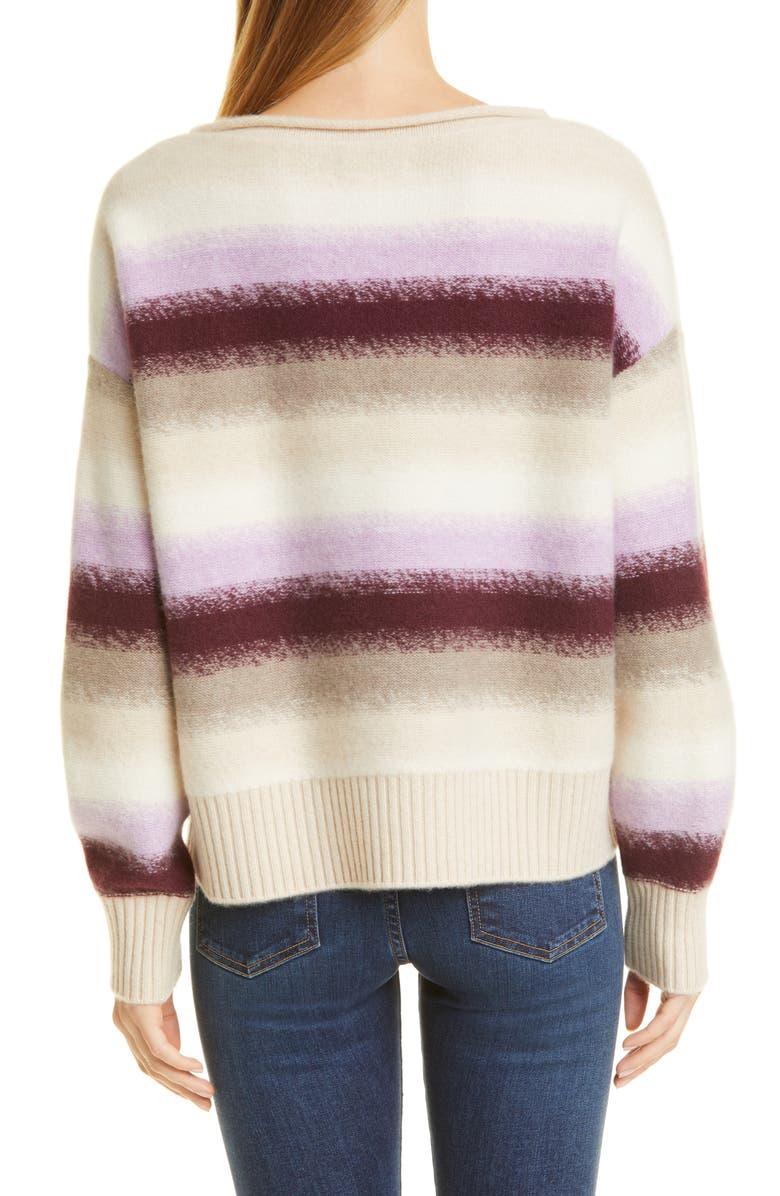 Nordstrom Signature Ombré Stripe Cashmere Sweater, Alternate, color, 