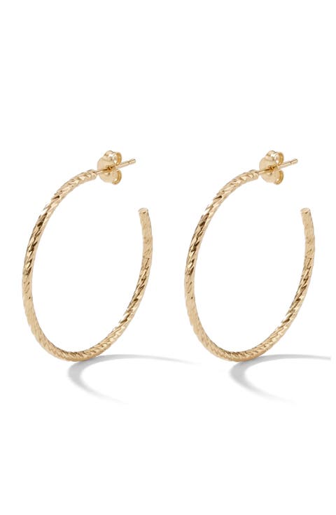 Diamond Cut Hoop Earrings