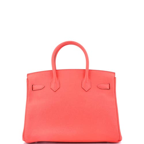 Pre-owned Hermes Hermes Birkin Handbag Red Epsom With Palladium Hardware 30 In Red