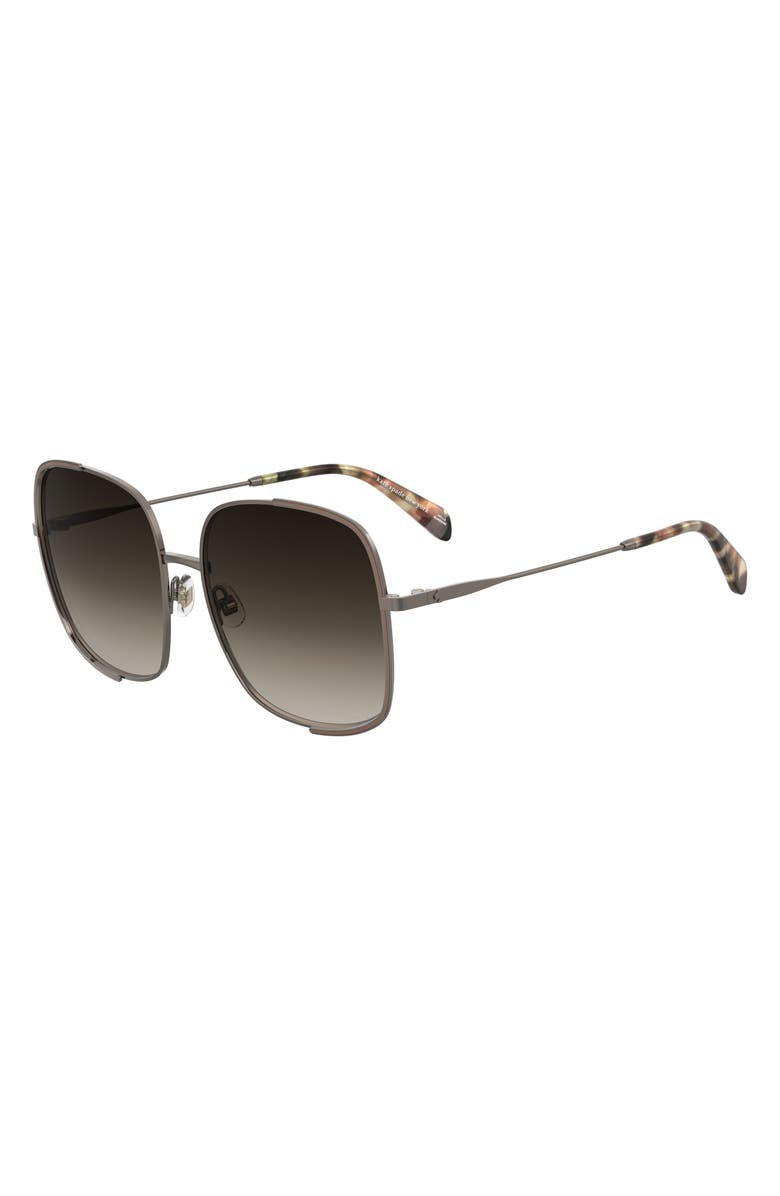 Kate Spade New York isla 59mm gradient square sunglasses, Alternate, color, Brown/ Brown