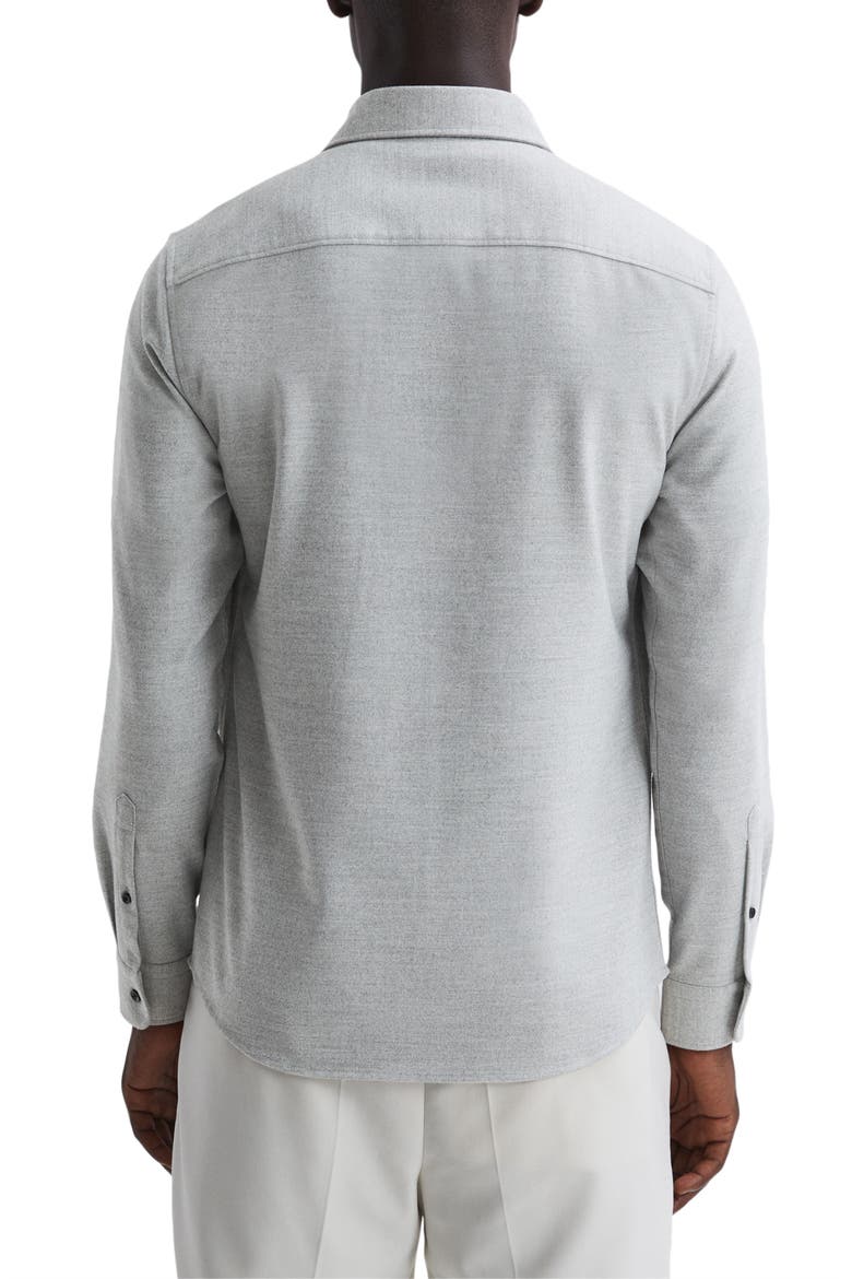Chaser Twill Button-Up Shirt, Alternate, color, GREY MELANGE