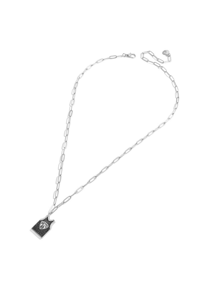 Brooklyn Nets Team Jersey Necklace, Main, color, Black