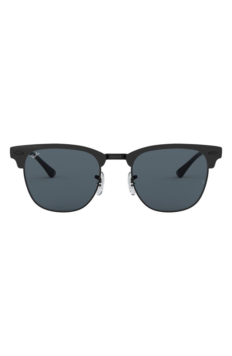 Ray-Ban Clubmaster 51mm Sunglasses, Main, color, Shiny Black
