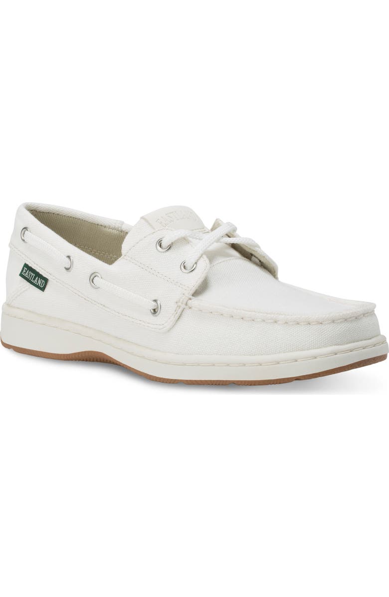 Eastland Summer Boat Shoe, Main, color, White
