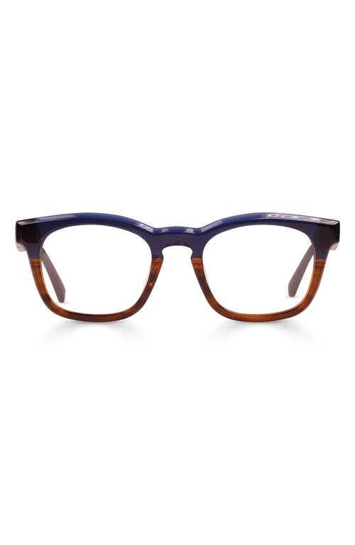 Eyebobs Humble Narrator 49mm Small Square Reading Glasses In Blue