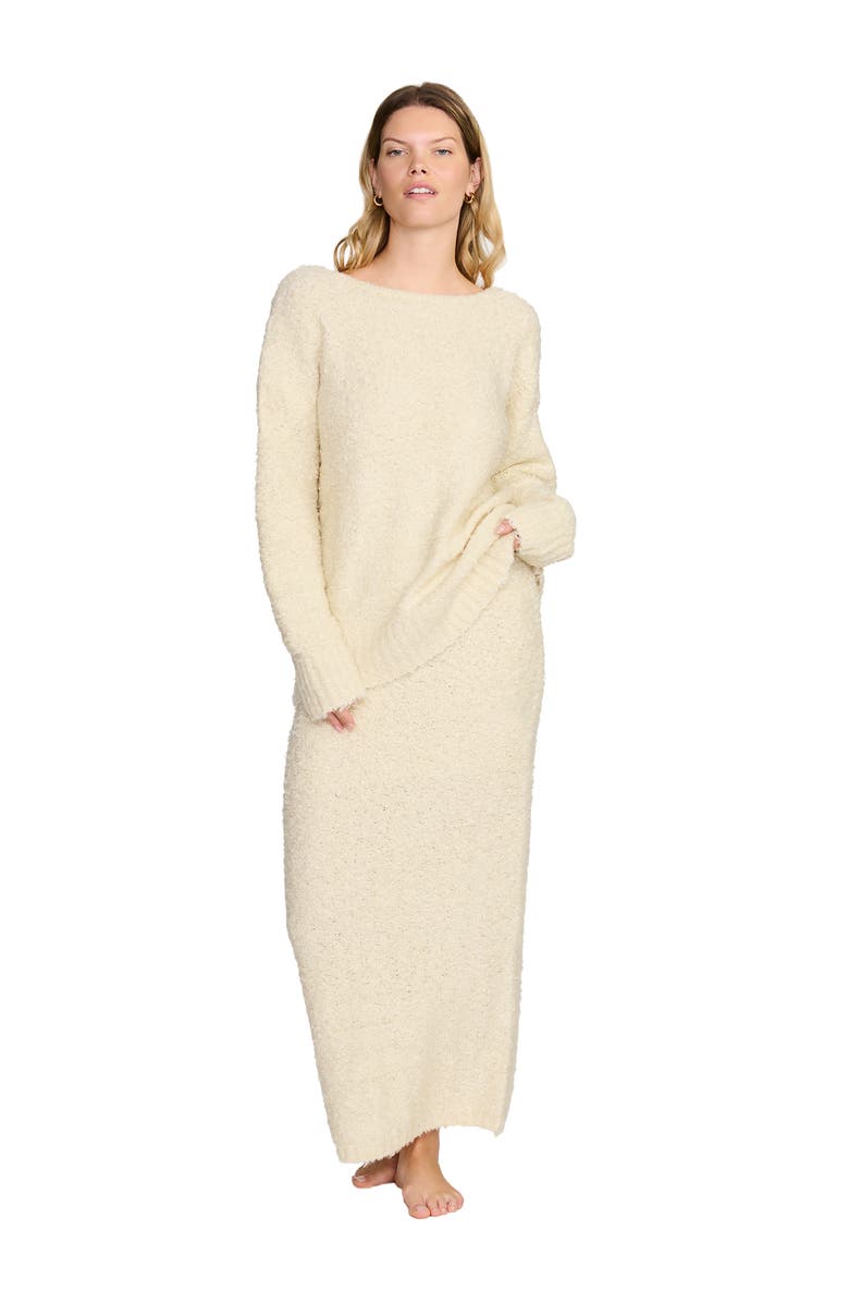 CUUP The Open-Back Sweater- Boucle, Main, color, Cream