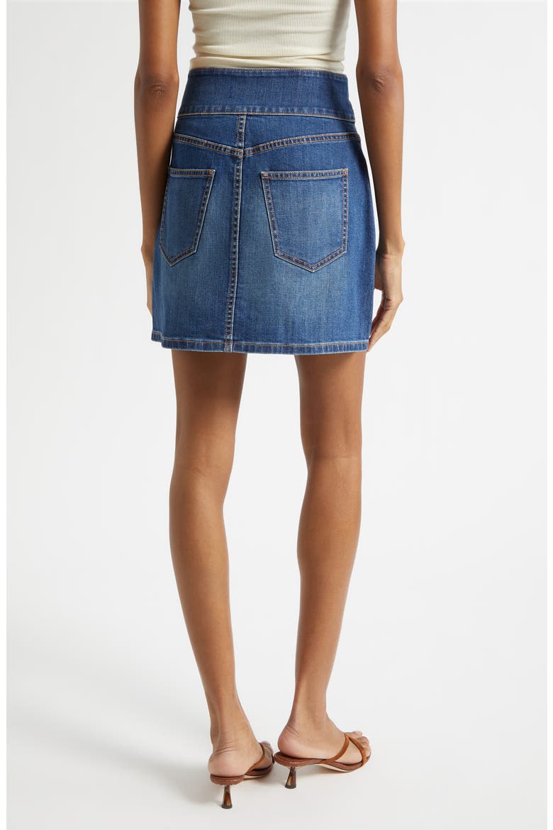 Liv Denim Miniskirt, Alternate, color, MEDIUM WASH