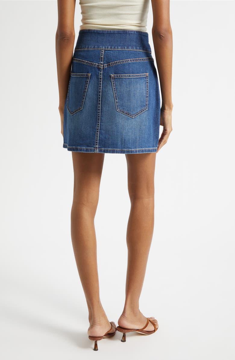 Ramy Brook Liv Denim Miniskirt, Alternate, color, Medium Wash