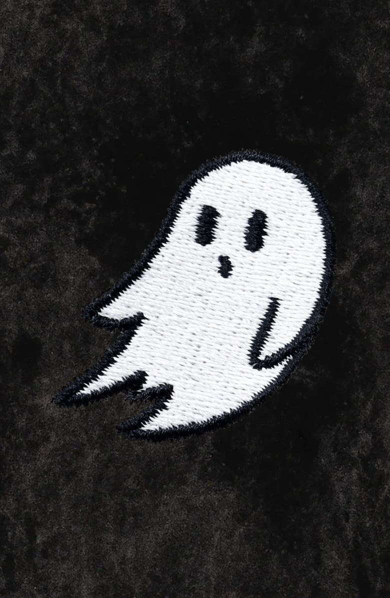 Dalix Ghost Embroidered Washed Hoodie, Alternate, color, Black