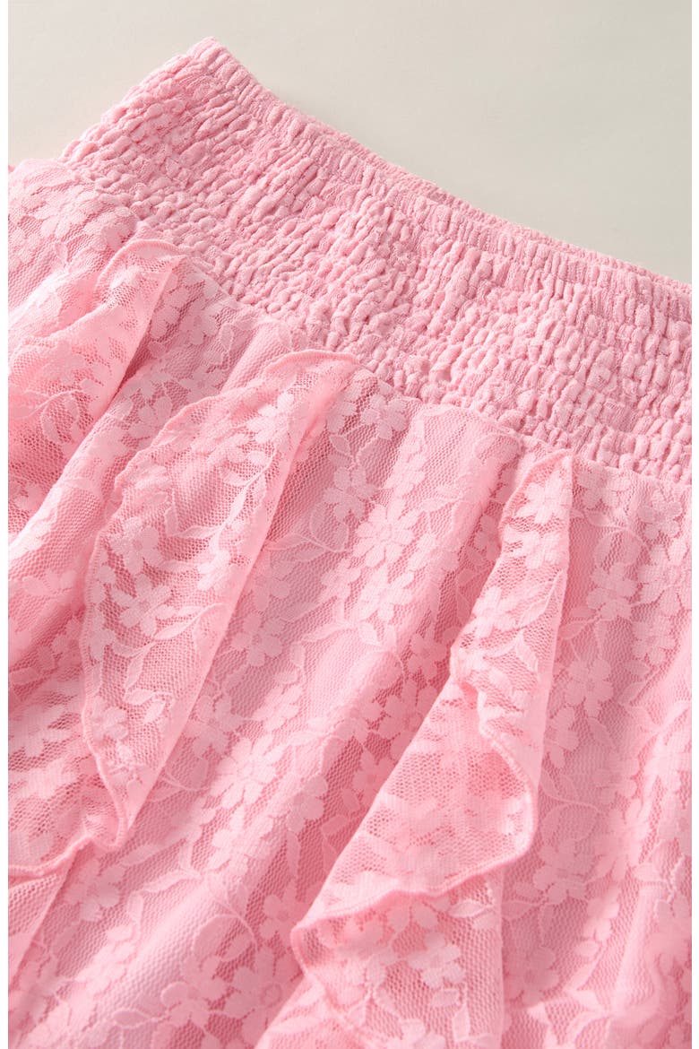 Kids' Tiered Lace Skort, Alternate, color, PINK ORCHID