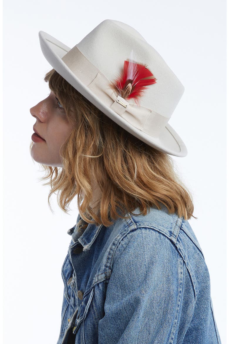 Wool Fedora Hat, Alternate, color, PUTTY
