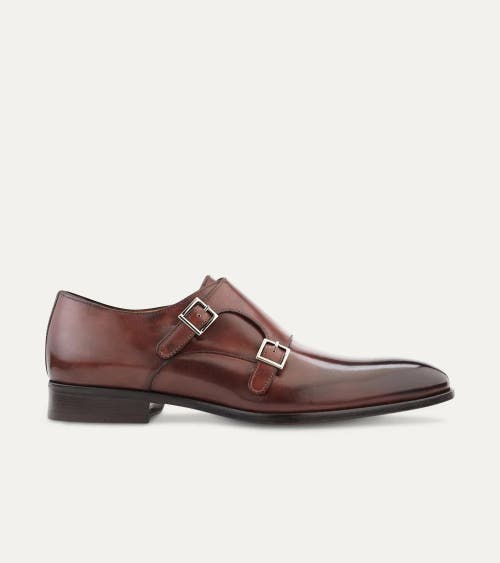 Ace Marks Kurt Plain Toe Monkstrap In Brown