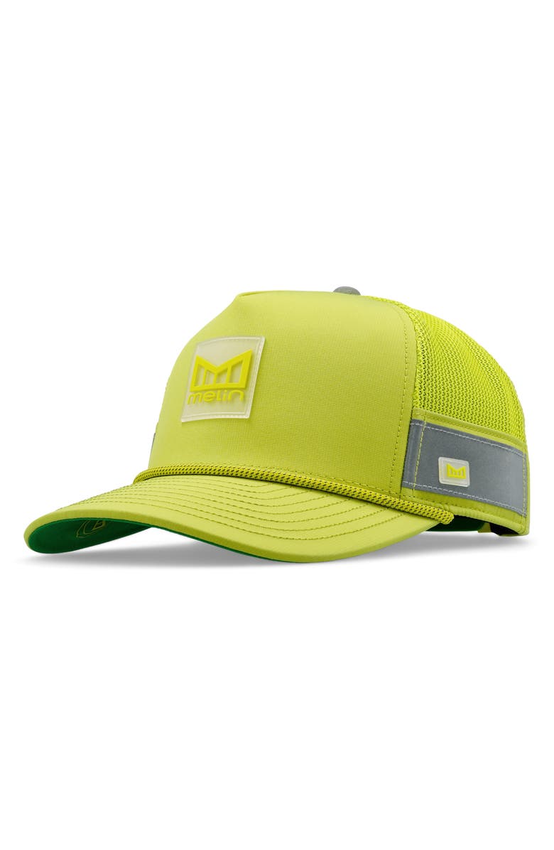 Melin Odysea Hydro Performance Snapback Hat, Main, color, Safety Green