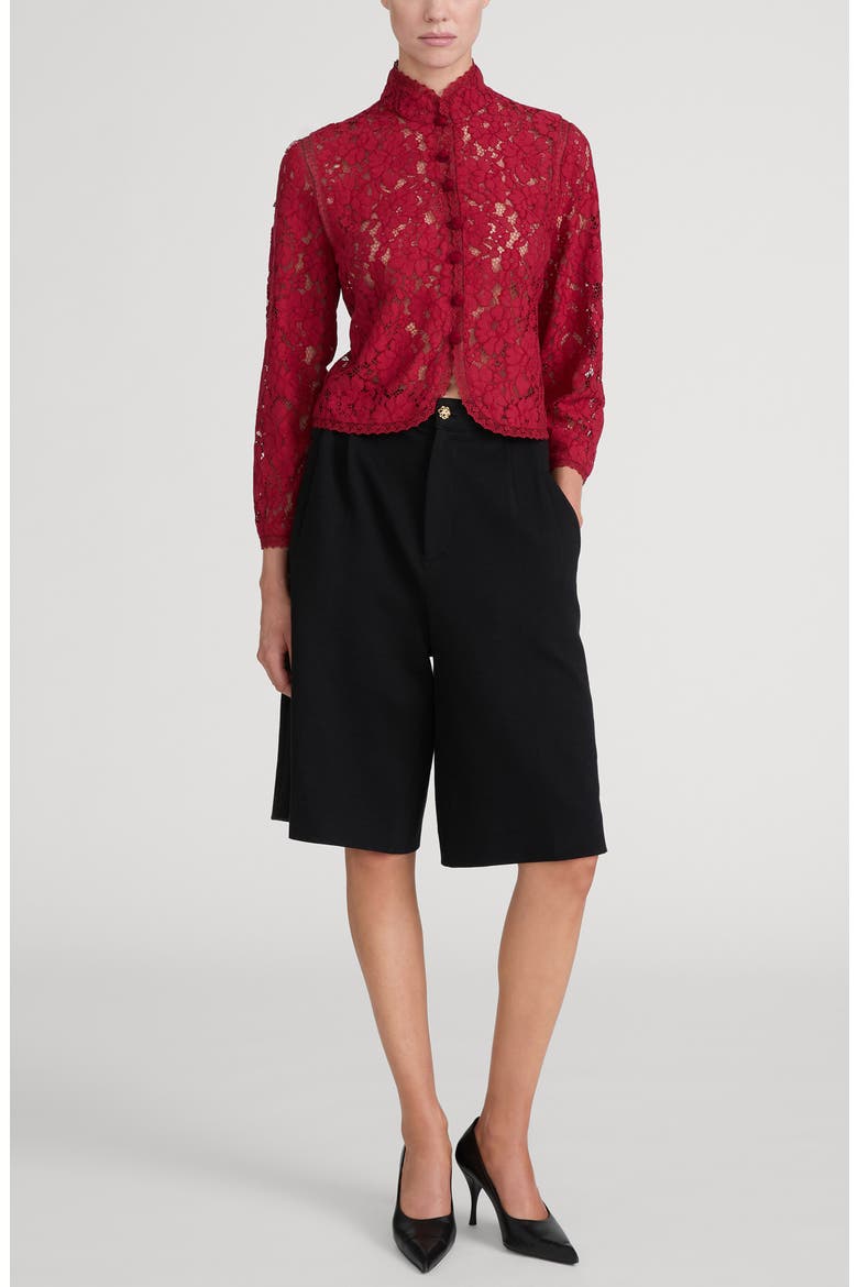 The Lace Salon Top, Alternate, color, DEEP RUBY