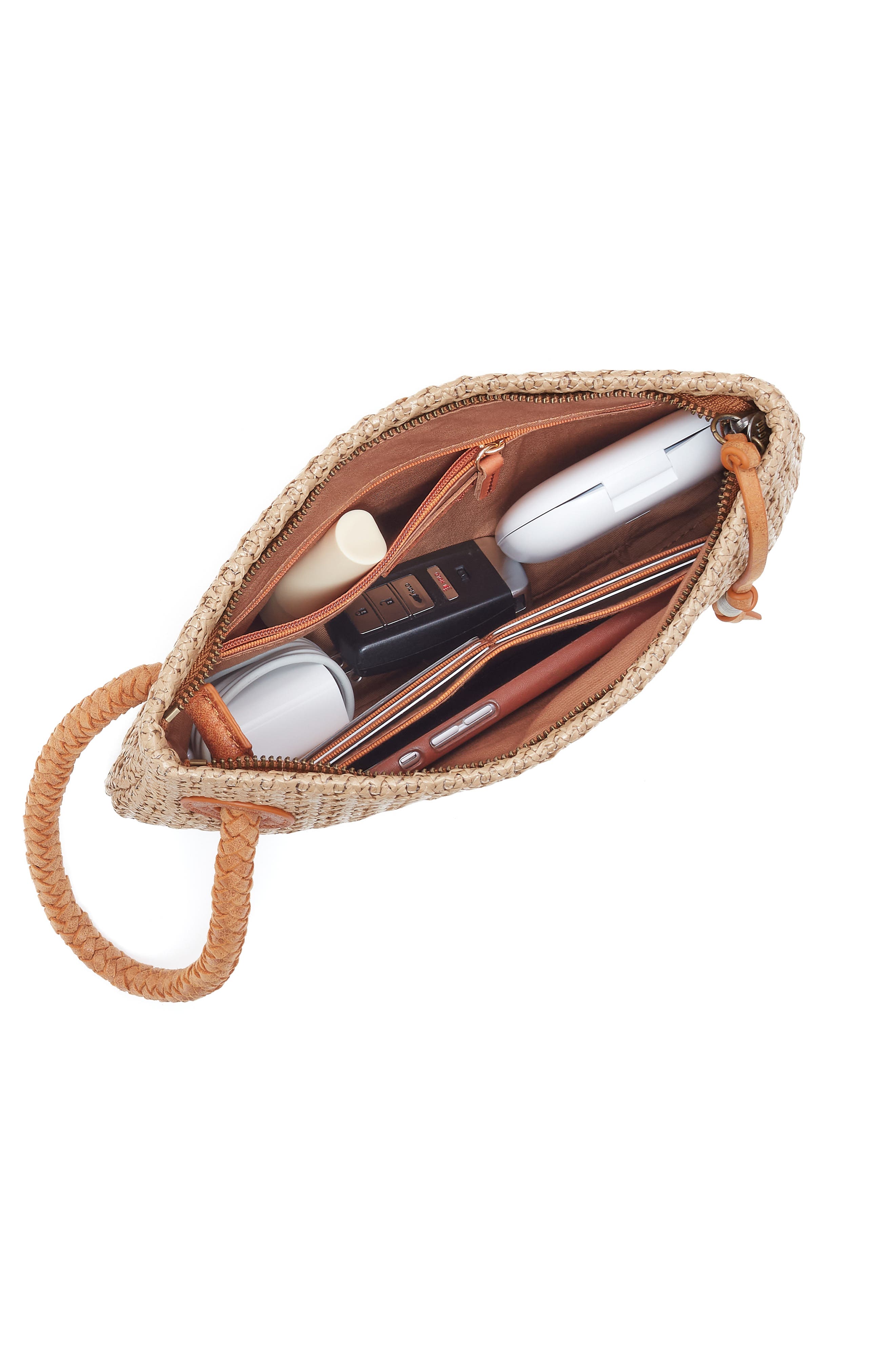 HOBO Daisy Daze Large Woven Straw Wristlet, Alternate, color, Meadow Woven Straw
