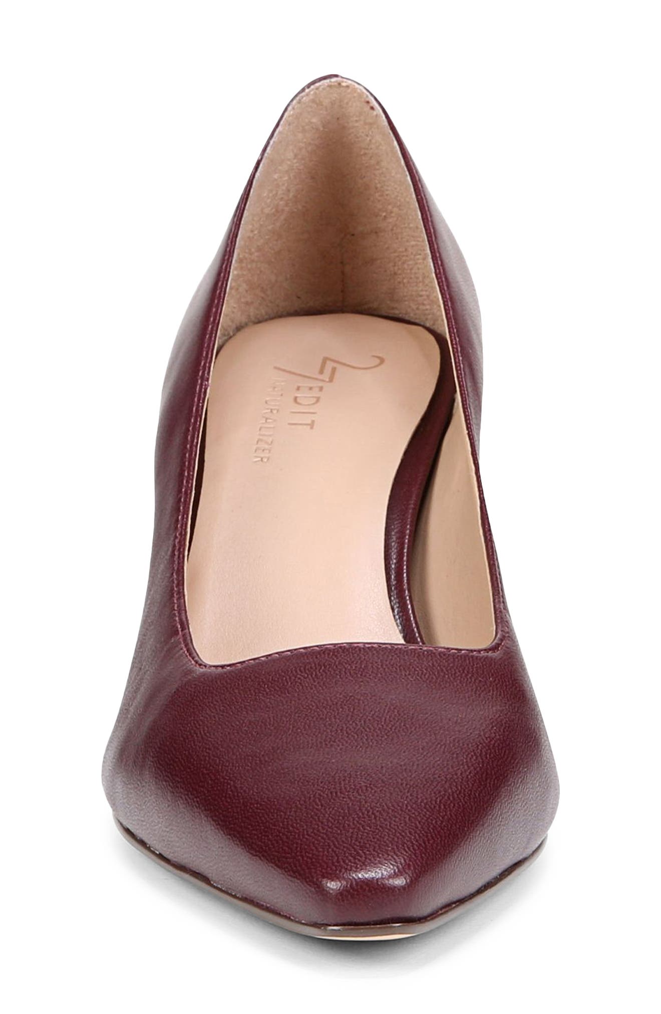 Licia Pointed Toe Pump - Multiple Widths Available, Alternate, color, CABERNET LEATHER