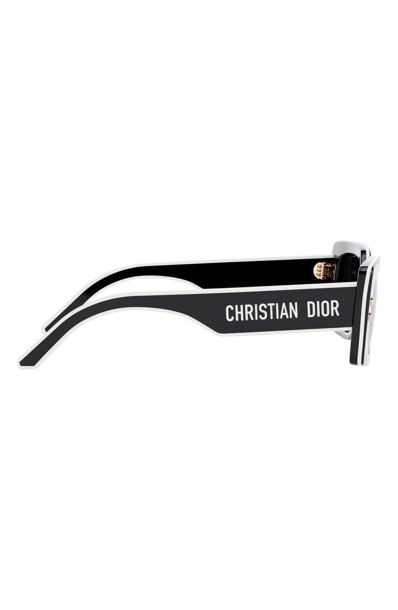 DIOR 'DiorPacific S1U 53mm Rectangular Sunglasses, Alternate, color, Shiny Black / Smoke