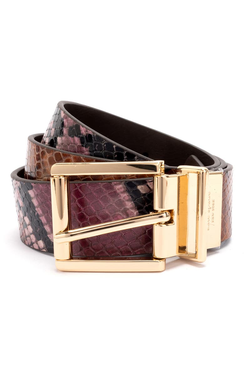 Kate Spade New York reversible snake embossed belt, Main, color, 