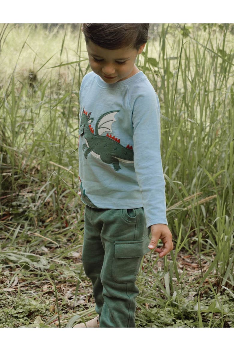 Dragon Tee & Cargo Pant Set, Alternate, color, Ice