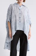 PATRIZIA LUCA Oversize High/Low Button-Up Shirt
