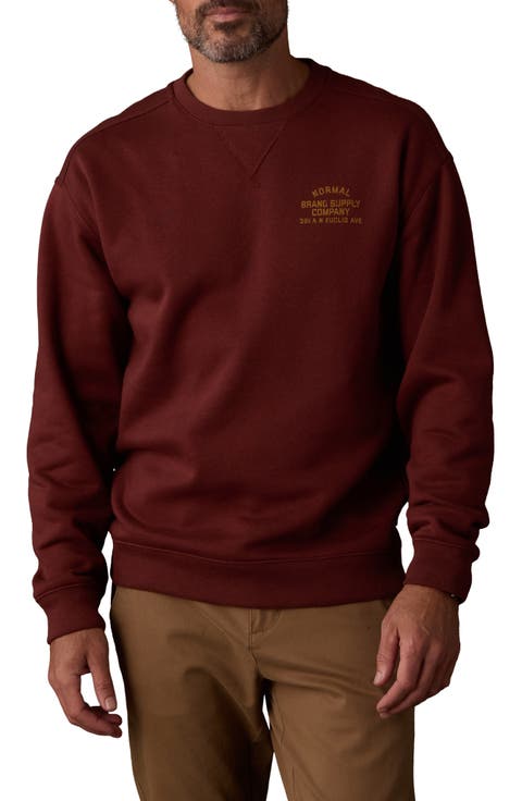 Oversize Fly Over State Embroidered Crewneck Sweatshirt