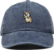 Dalix Leaping Corgi Embroidered Cap