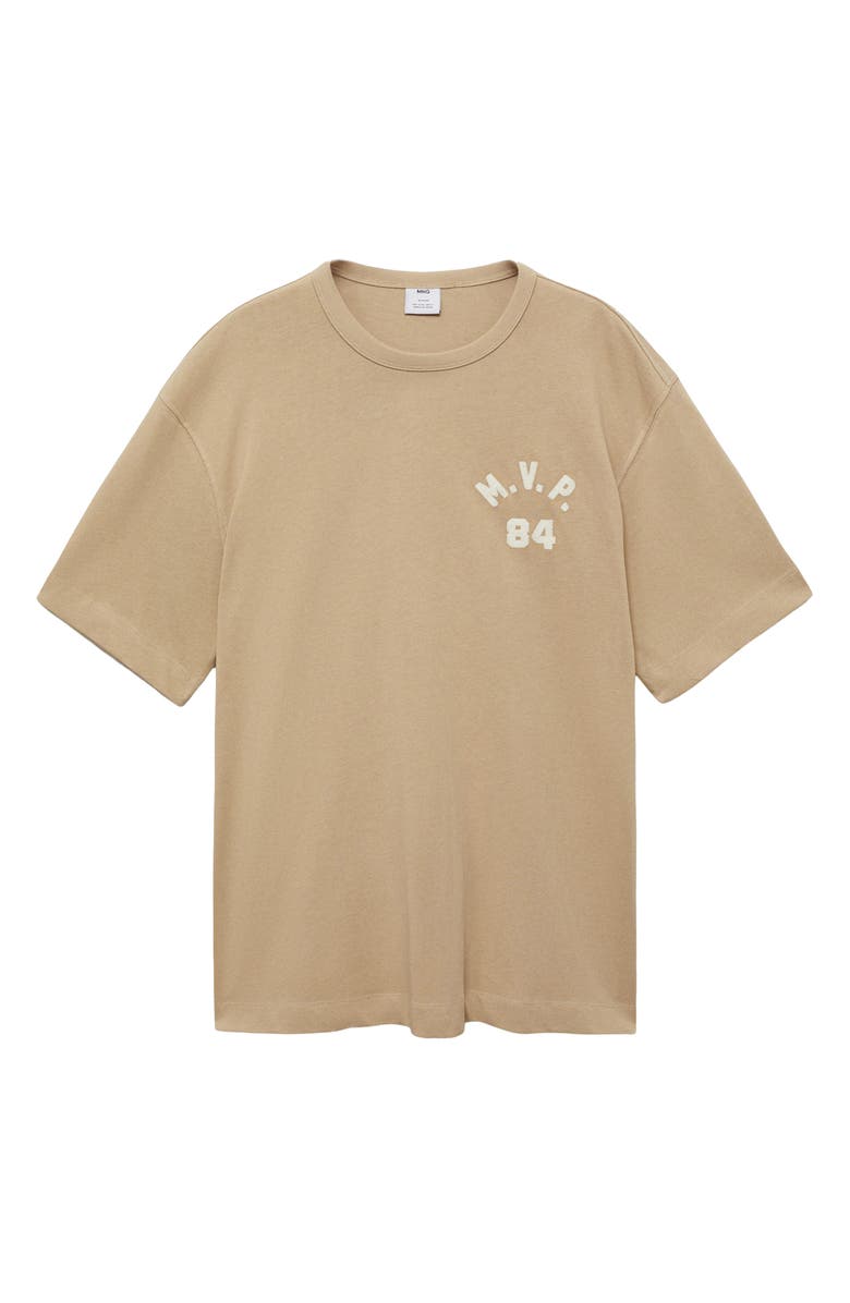 MANGO MVP Embroidered Graphic T-Shirt, Alternate, color, Beige