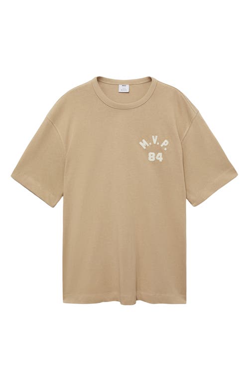Mango Mvp Embroidered Graphic T-shirt In Neutral