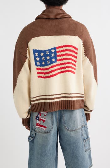 Camp Shawl Collar Zip Cardigan