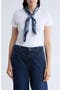 Denim Print Large Square Silk Scarf