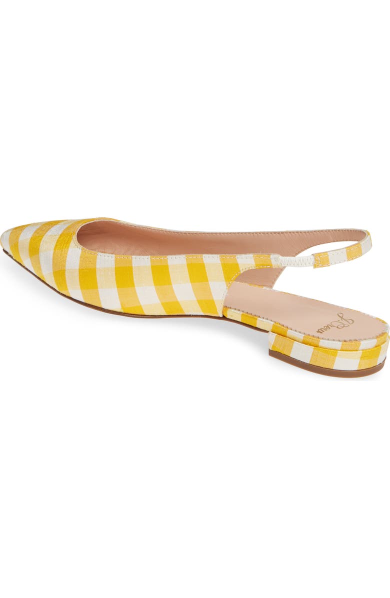 J.Crew Gingham Pointed Toe Slingback Flat, Alternate, color,