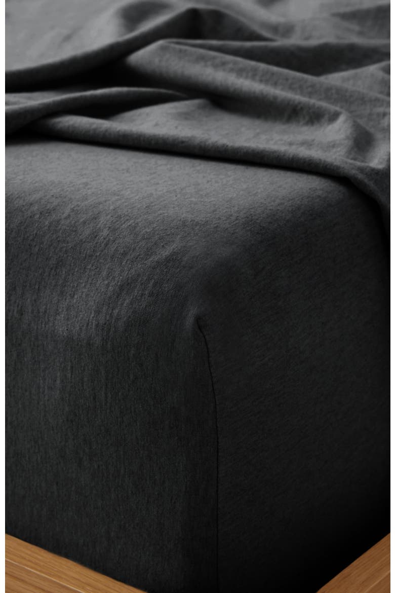 Organic Favorite Tee Jersey Fitted Sheet, Alternate, color, Charcoal Heather