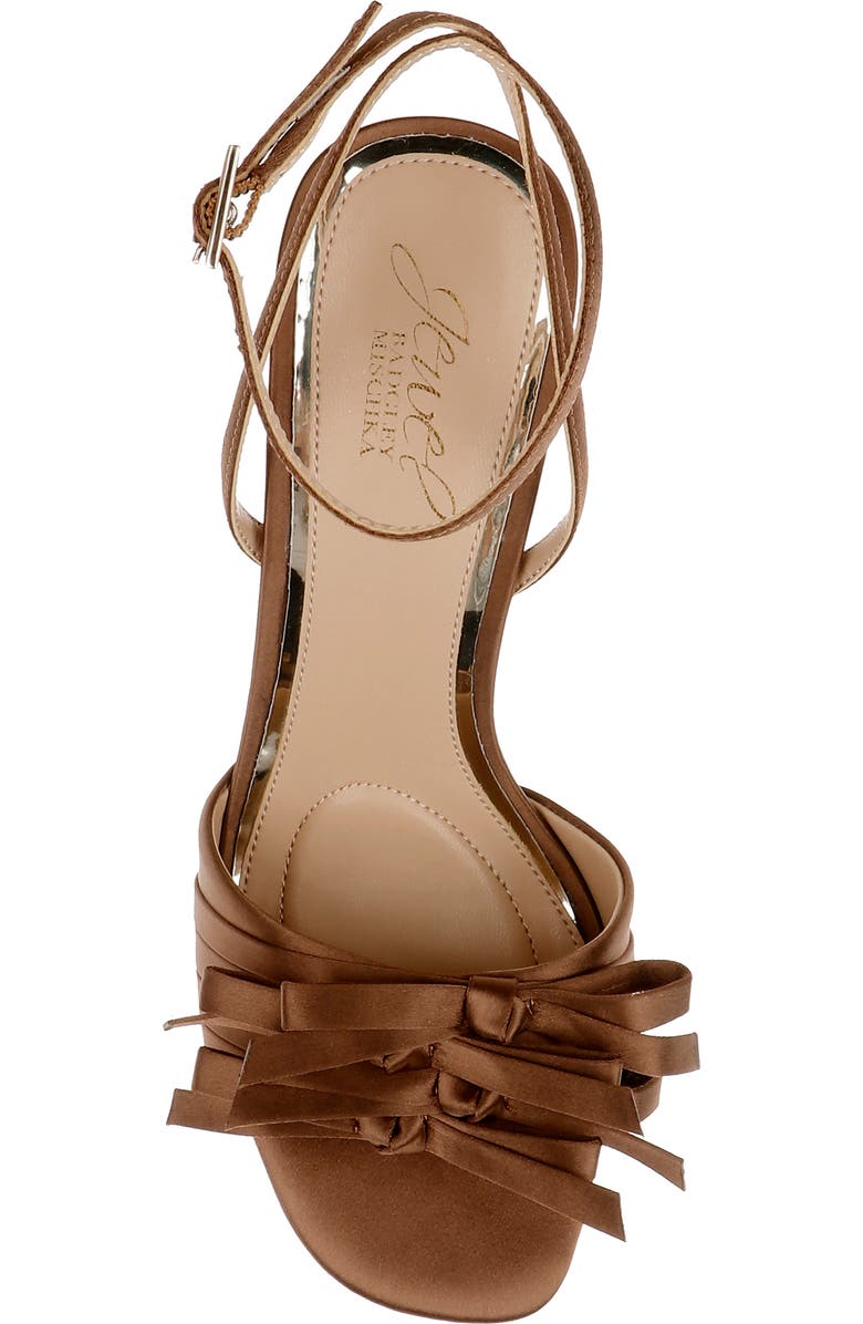Jewel Badgley Mischka Flory Ankle Strap Sandal, Alternate, color, Chocolate Satin