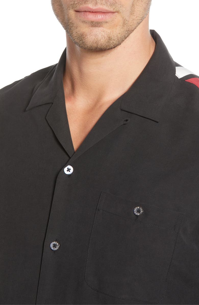 Tori Richard Santa Notes Classic Fit Silk Blend Button-Up Shirt, Alternate, color, 